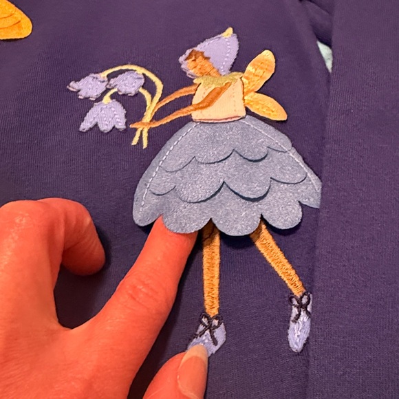 Mini Boden Navy Tunic Fsiry Top with Polka dot leggings set - Picture 6 of 11